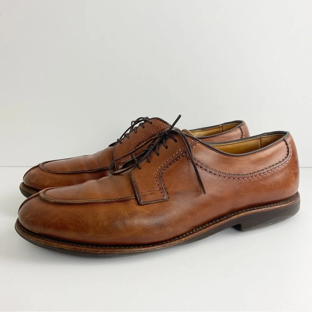 Allen Edmonds‎ Shoes 11 B Mens Brown Stockbridge Split Toe Leather Oxford